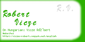 robert vicze business card